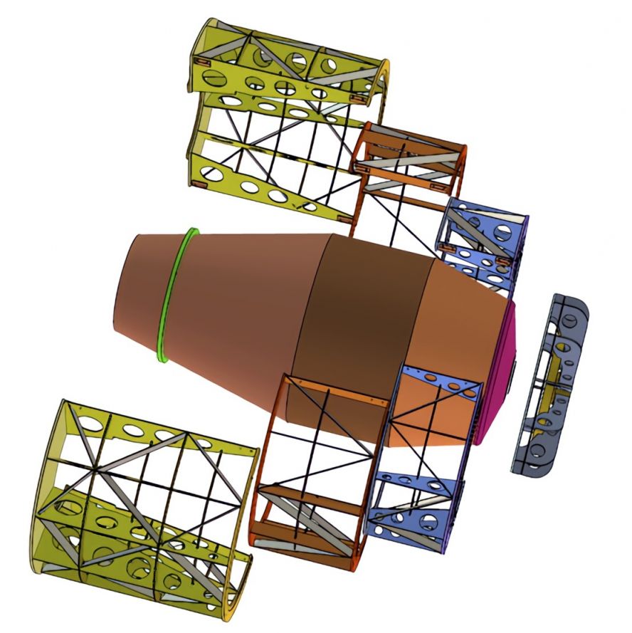 封頭胎膜、前錐胎膜、中節胎膜、后錐胎膜